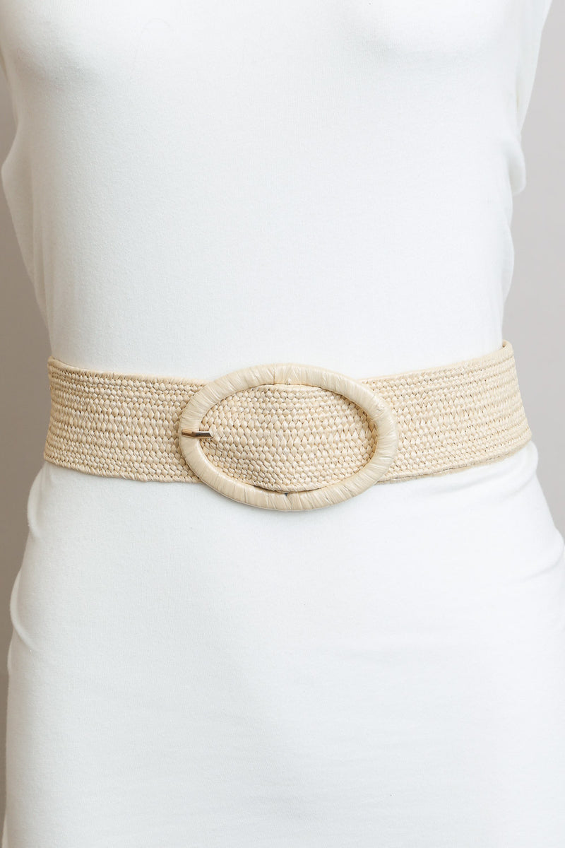 Raffia Oval Buckle Belt – Starr Boutique