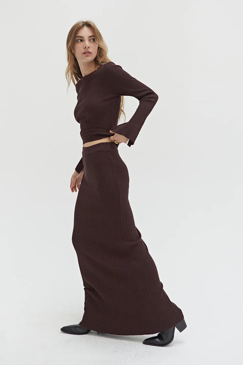 Jessie Ribbed Knit Maxi Skirt – Starr Boutique