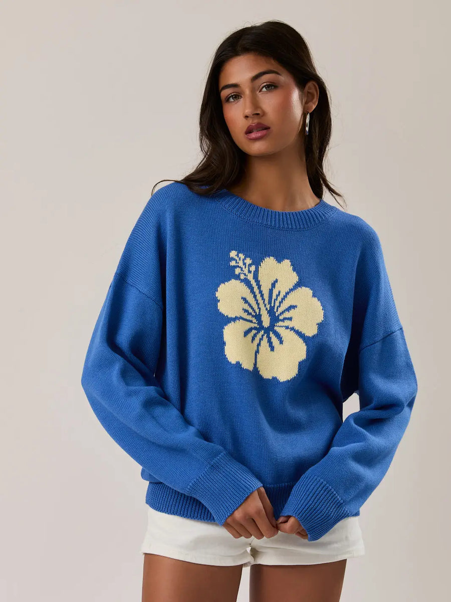 Hibiscus Pullover Sweater – Starr Boutique