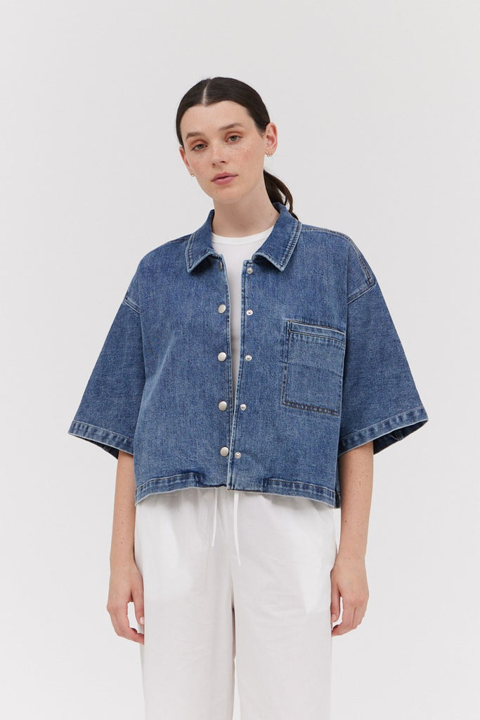 新着 Oversized Denim Shirt – Starr Boutique トップス