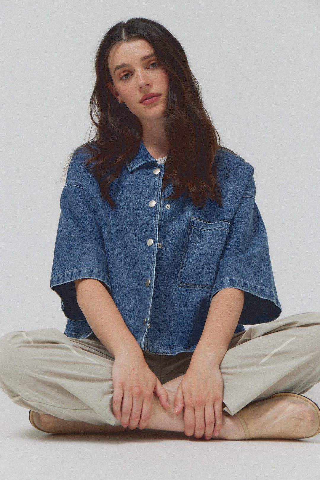 Oversized Denim Shirt – Starr Boutique