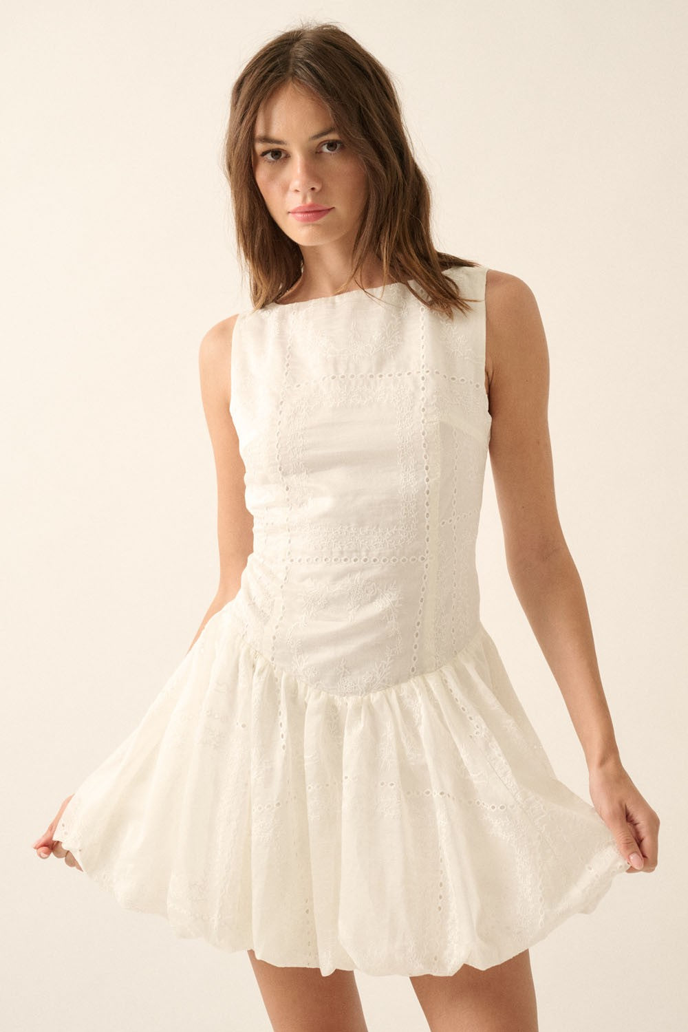 eyelet lace mini dress Black Mini Dress - Chic Eyelet Dress - Sweetheart Dress