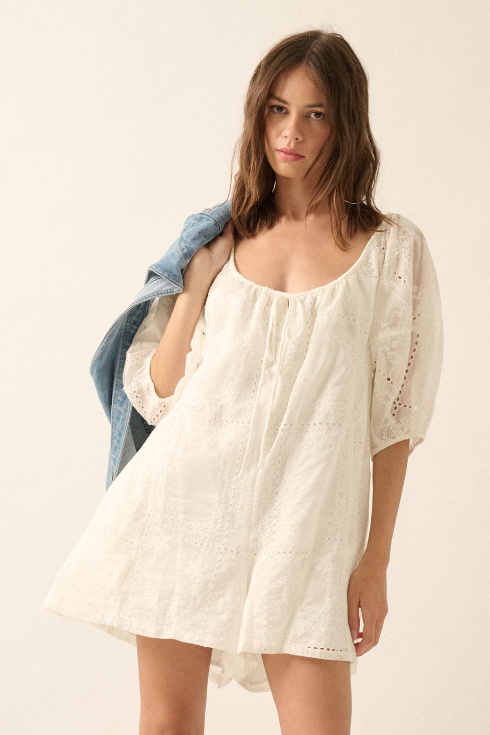 chinese dress ladies Eyelet Lace Romper Small
