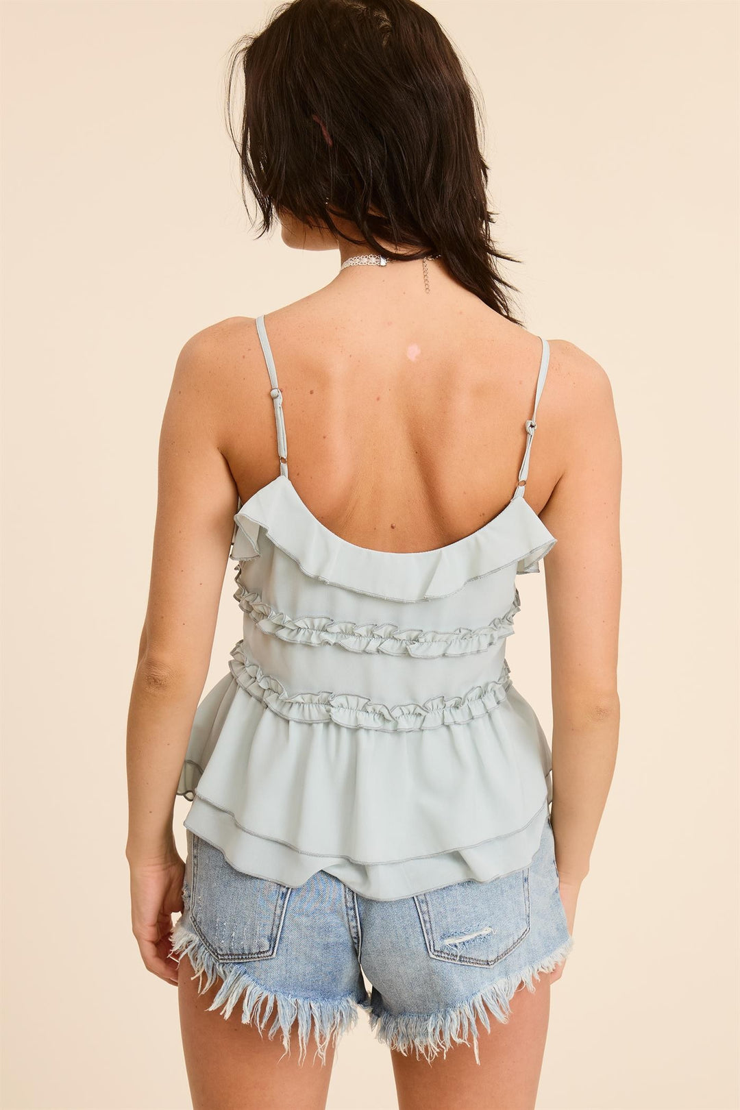 Ruffled Tie Front Tank – Starr Boutique