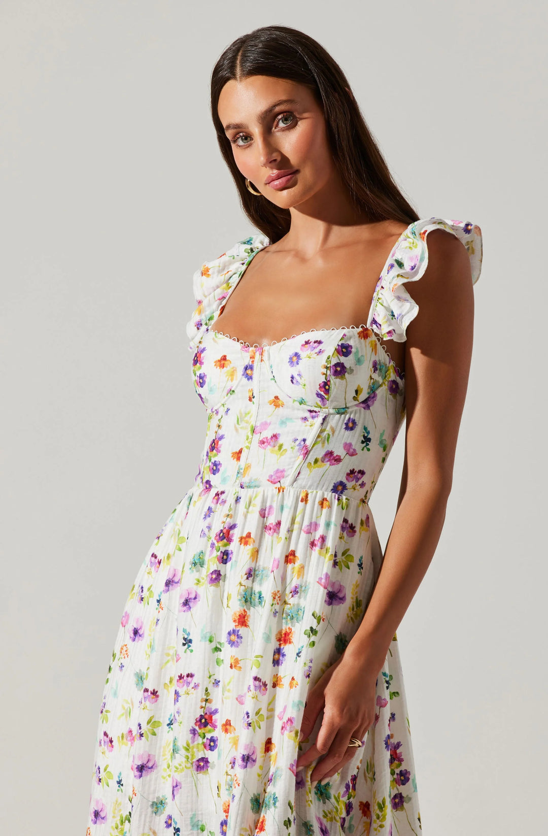 Wedelia Floral Bustier Midi Dress – Starr Boutique