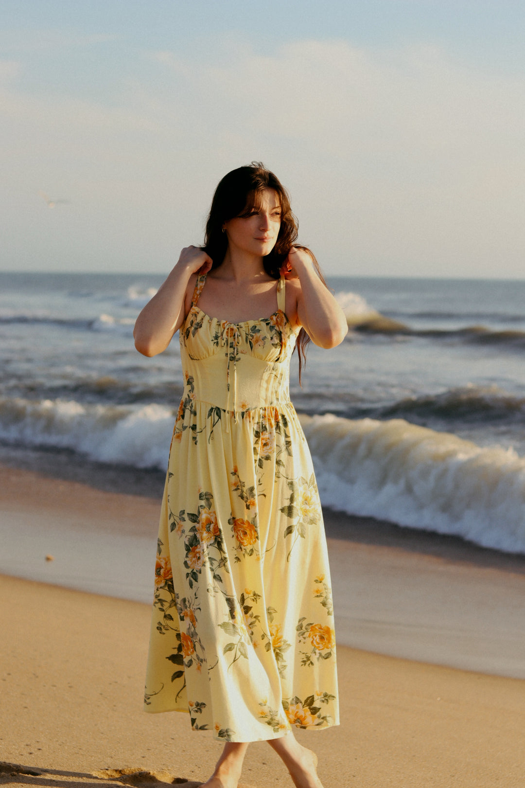 floral print corset dress Flowery Filigree Corset Dress Teuta Matoshi