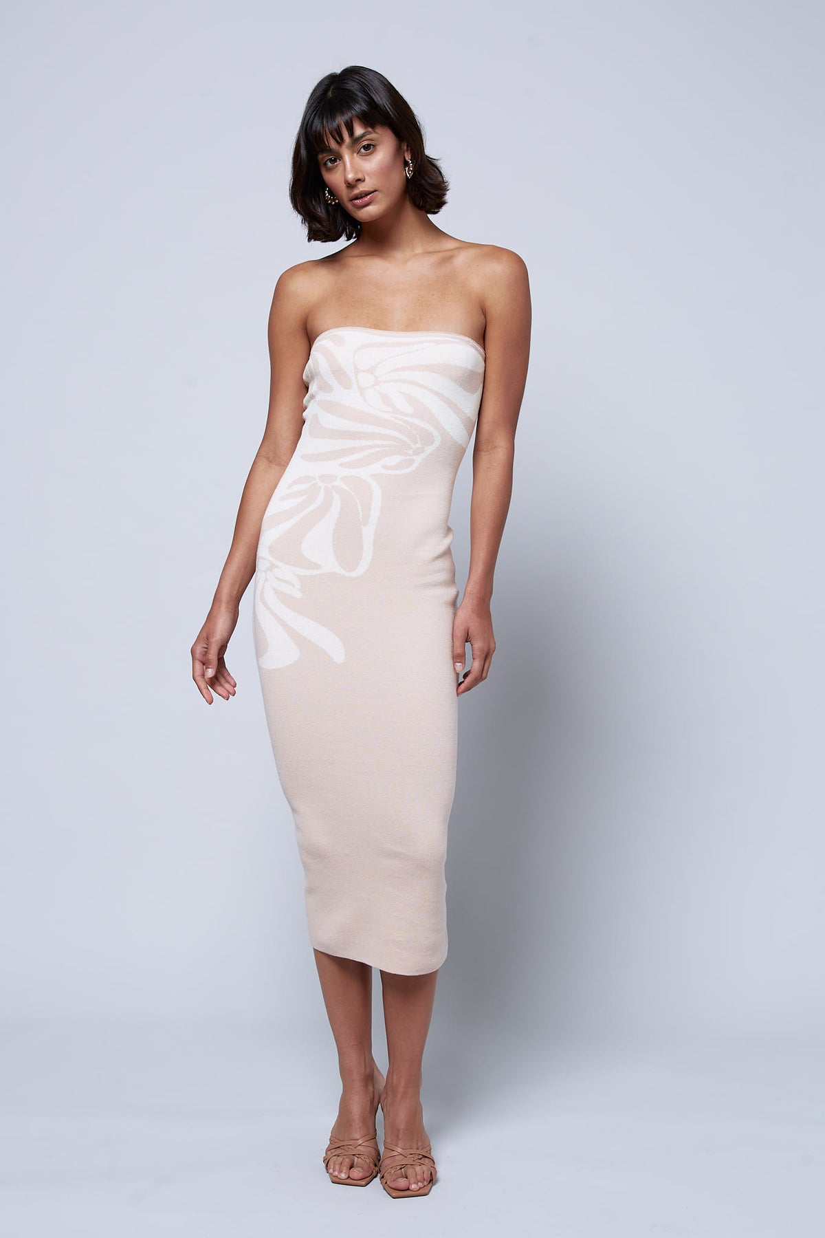 Funny Girl Jacquard Knit Bandeau Dress Funny Girl Jacquard Knit Bandeau Dress